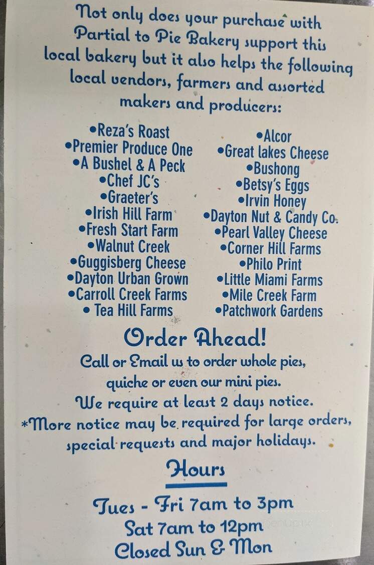 Partial to Pie - Dayton, OH menu_pic
