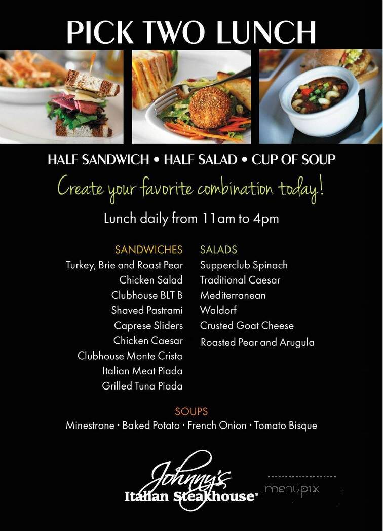 Johnny's Italian Steakhouse - Sun Prairie, WI menu_pic