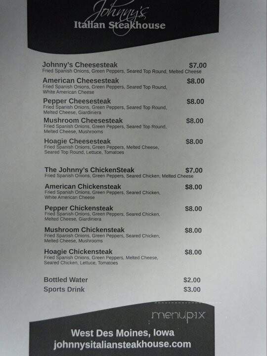 Johnny's Italian Steakhouse - Sun Prairie, WI menu_pic