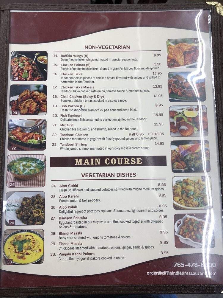 Tiffin Indian & American Food - Cambridge City, IN menu_pic