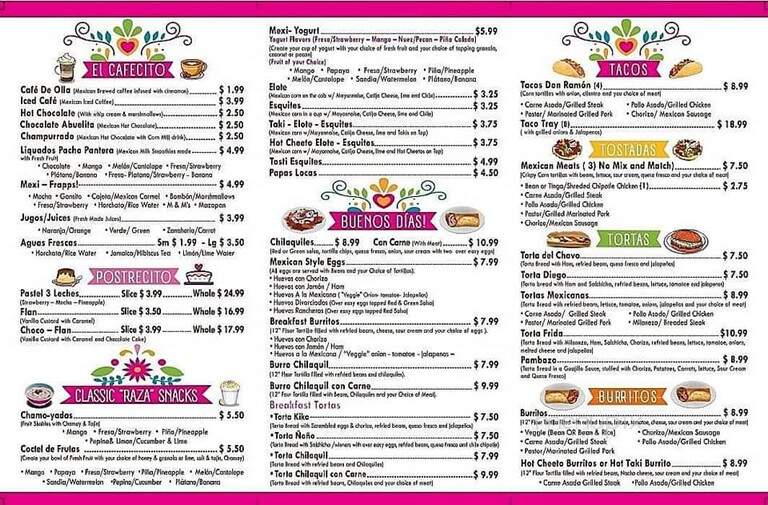 Coya's Cafe - Moline, IL menu_pic