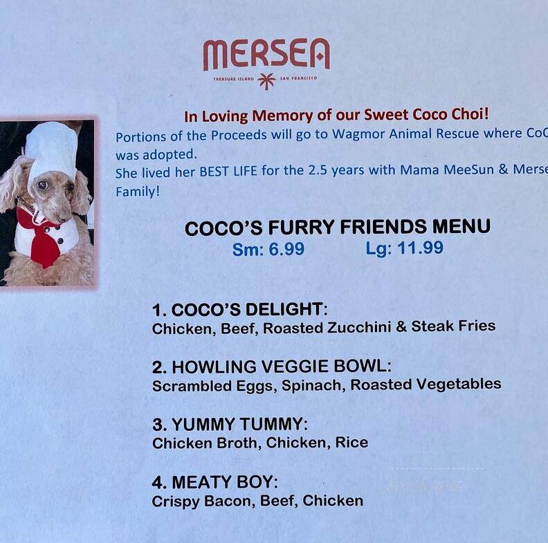 Mersea - San Francisco, CA menu_pic