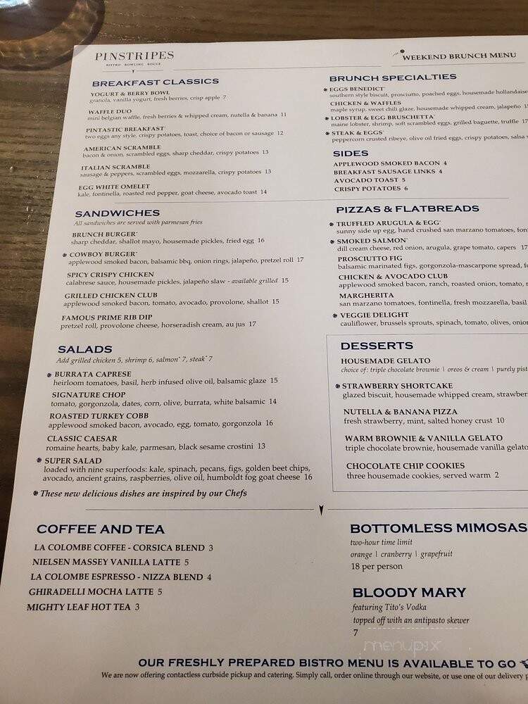 Pinstripes - Orange Village, OH menu_pic
