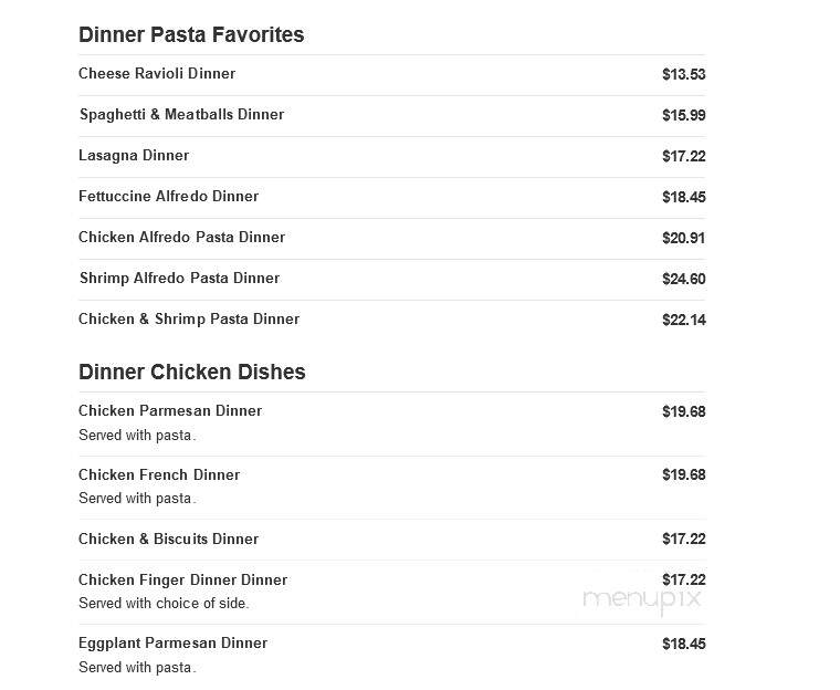 Madeleine Fine Dining - Brockport, NY menu_pic