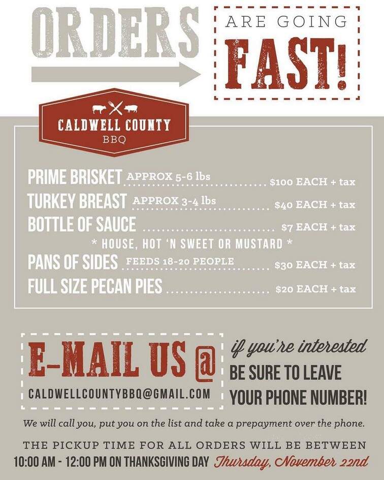 Caldwell County BBQ - Gilbert, AZ