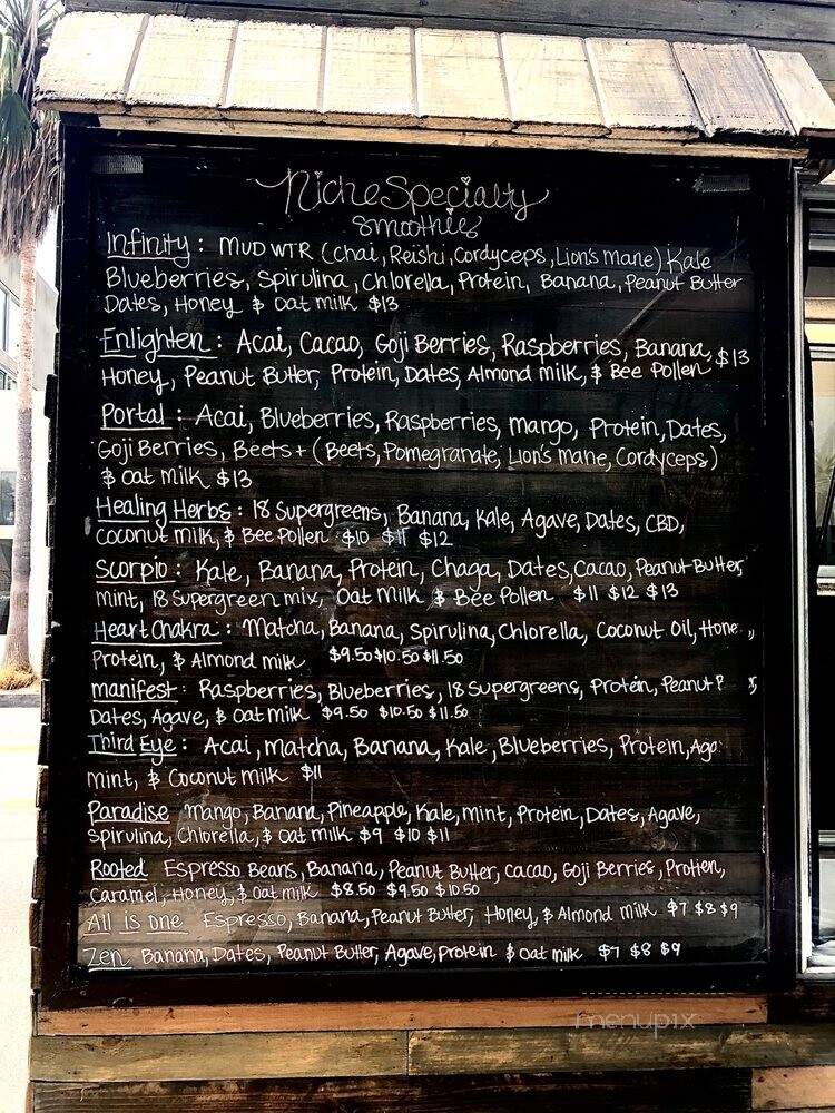 Niche Cafes - Los Angeles, CA menu_pic