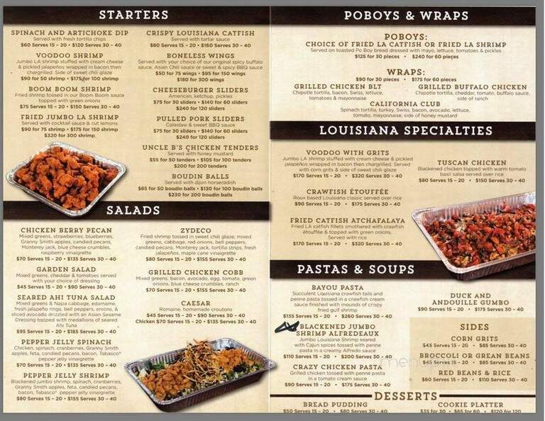 Walk-Ons - Mobile, AL menu_pic