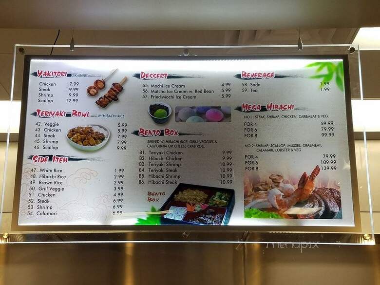 Mega Hibachi - Raeford, NC menu_pic