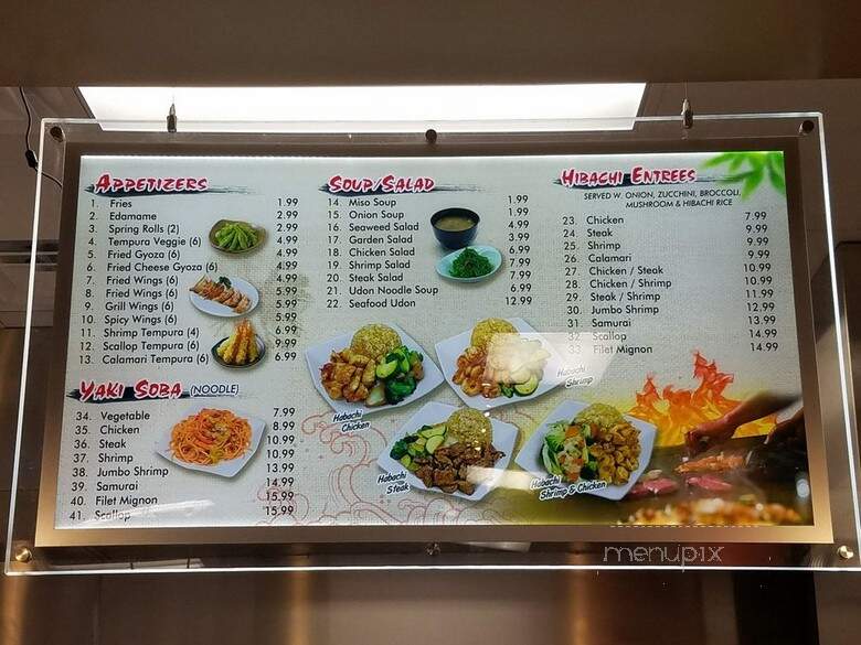 Mega Hibachi - Raeford, NC menu_pic