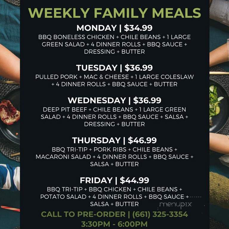 Prime Time BBQ, Meats, Deli - Bakersfield, CA menu_pic