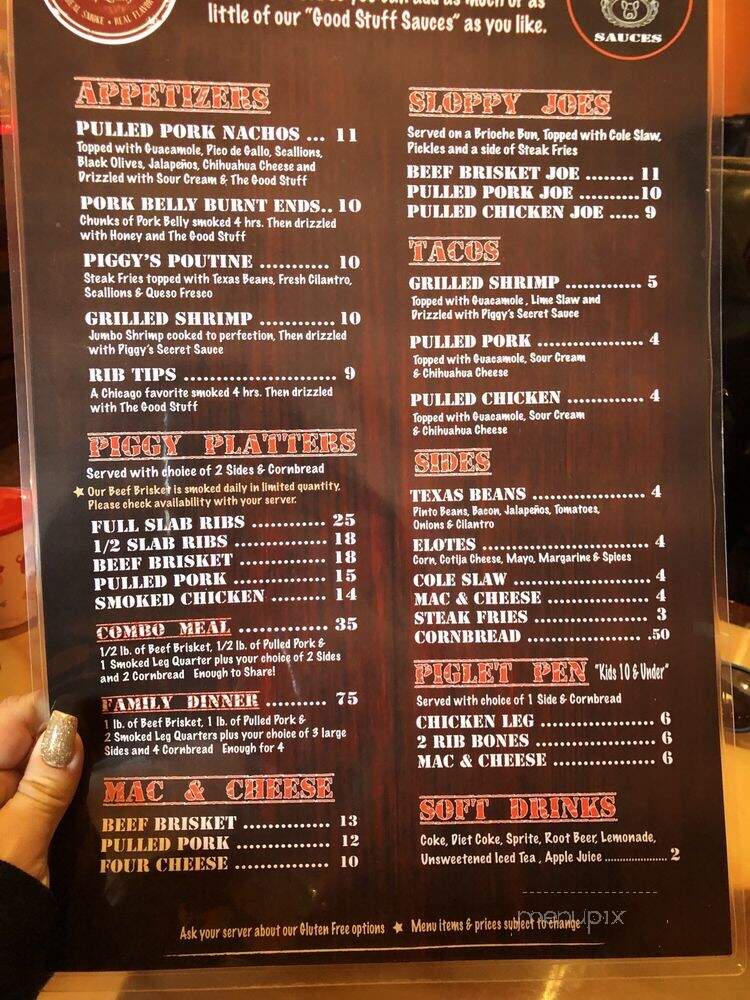 Piggy's BBQ, Spirits & Gaming - Oswego, IL menu_pic