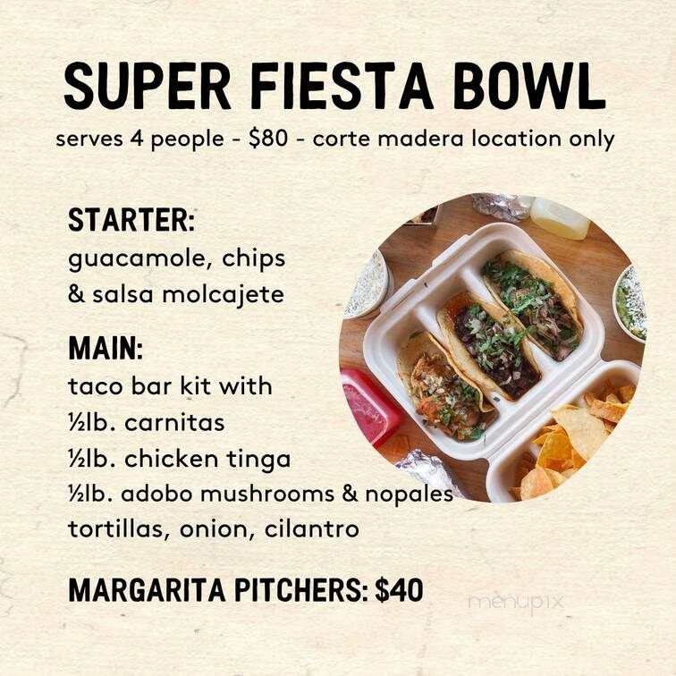 Flores - Corte Madera, CA menu_pic