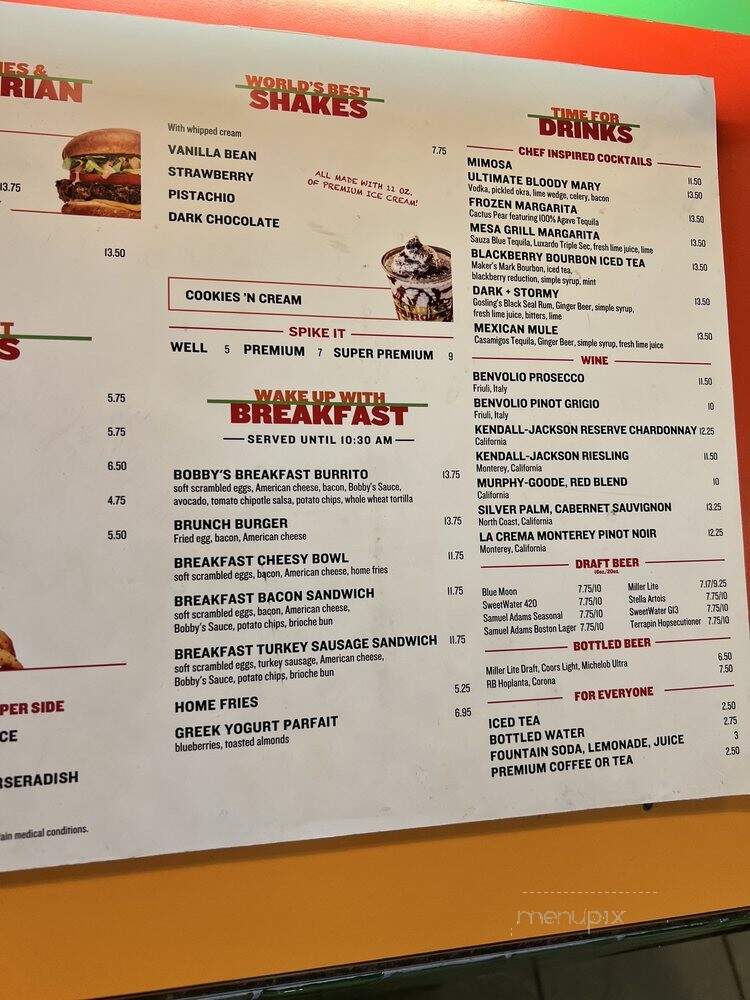 Bobby's Burger Palace - Atlanta, GA menu_pic