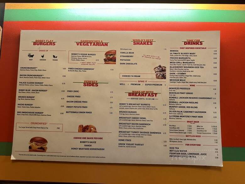 Bobby's Burger Palace - Atlanta, GA menu_pic