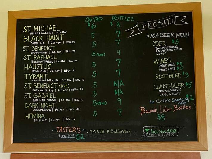 Benedictine Brewery - Mt.Angel, OR menu_pic