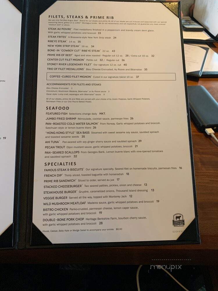 Stoney River Steakhouse And Grill - Troy, MI menu_pic