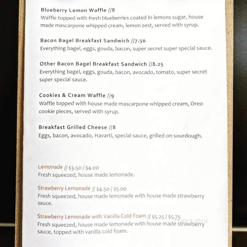 Ponder Coffee Co - Mount Pleasant, MI menu_pic