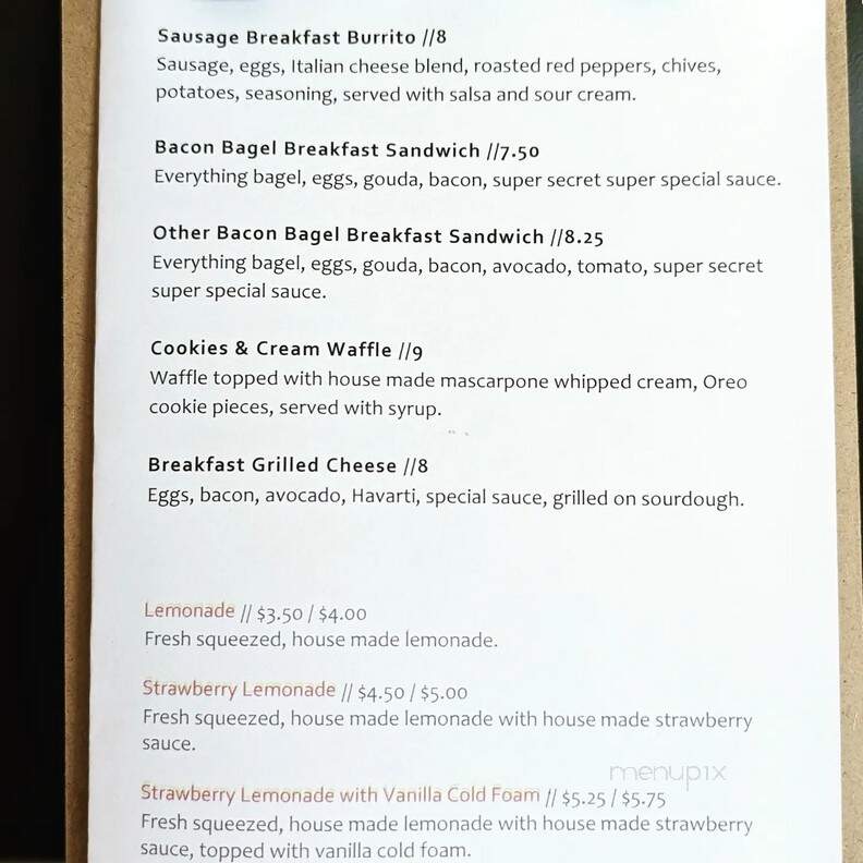 Ponder Coffee Co - Mount Pleasant, MI menu_pic