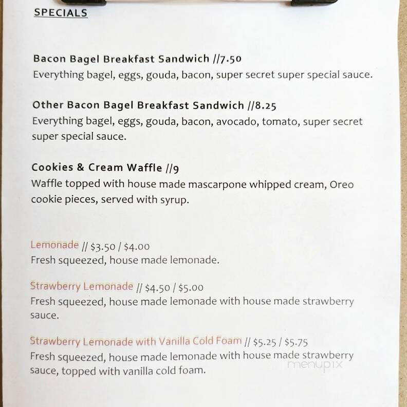 Ponder Coffee Co - Mount Pleasant, MI menu_pic