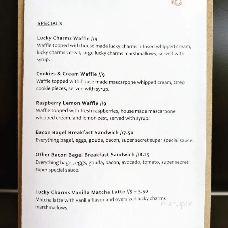 Ponder Coffee Co - Mount Pleasant, MI menu_pic