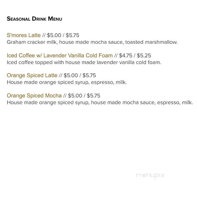 Ponder Coffee Co - Mount Pleasant, MI menu_pic
