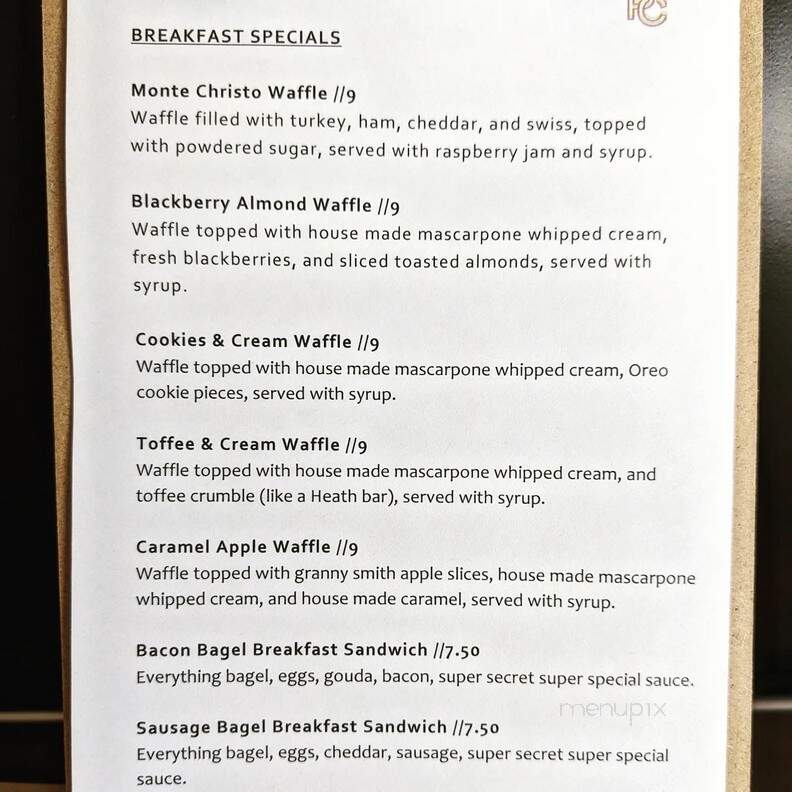 Ponder Coffee Co - Mount Pleasant, MI menu_pic