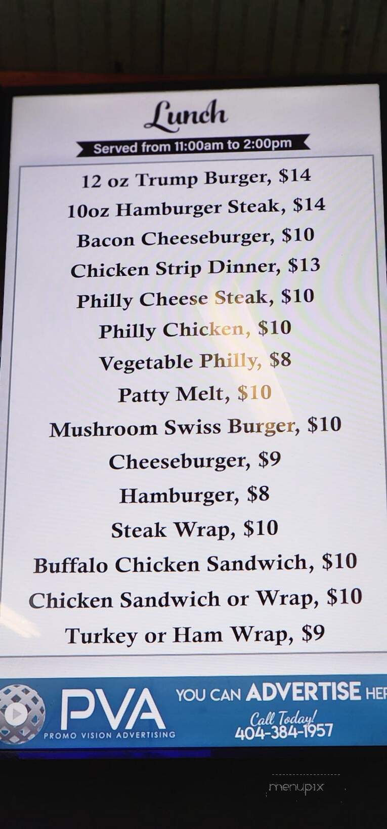 Milner Place Downtown Eatery - Milner, GA menu_pic