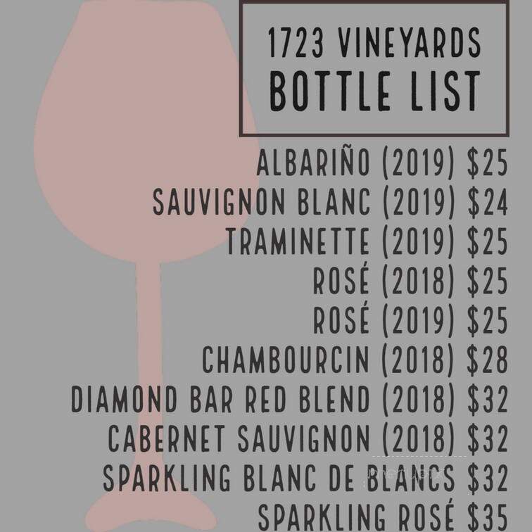 1723 Vineyards - Landenberg, PA menu_pic