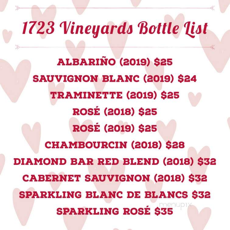 1723 Vineyards - Landenberg, PA menu_pic