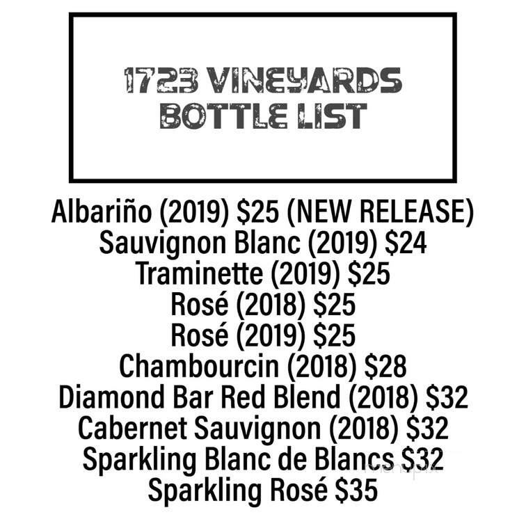 1723 Vineyards - Landenberg, PA menu_pic