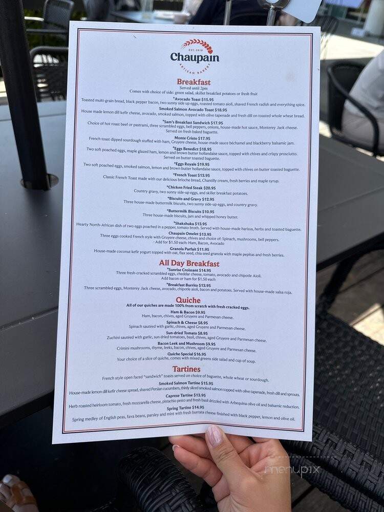 Chaupain Bakery - Laguna Hills, CA menu_pic
