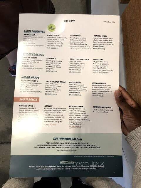 Chopt Creative Salad Co. - Atlanta, GA menu_pic