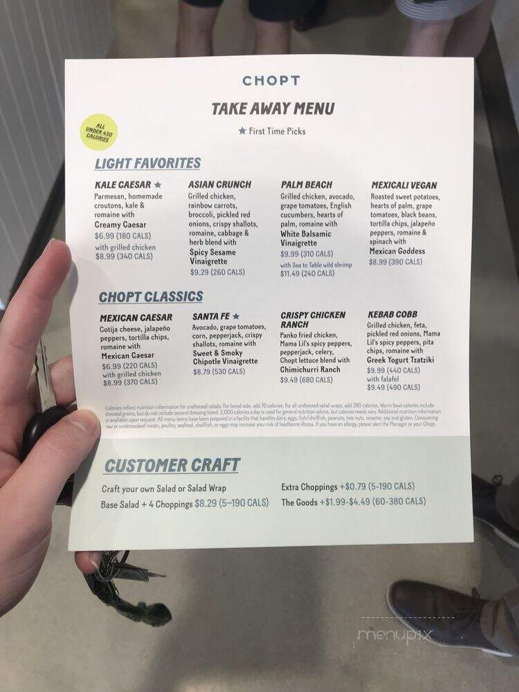 Chopt Creative Salad Co. - Atlanta, GA menu_pic