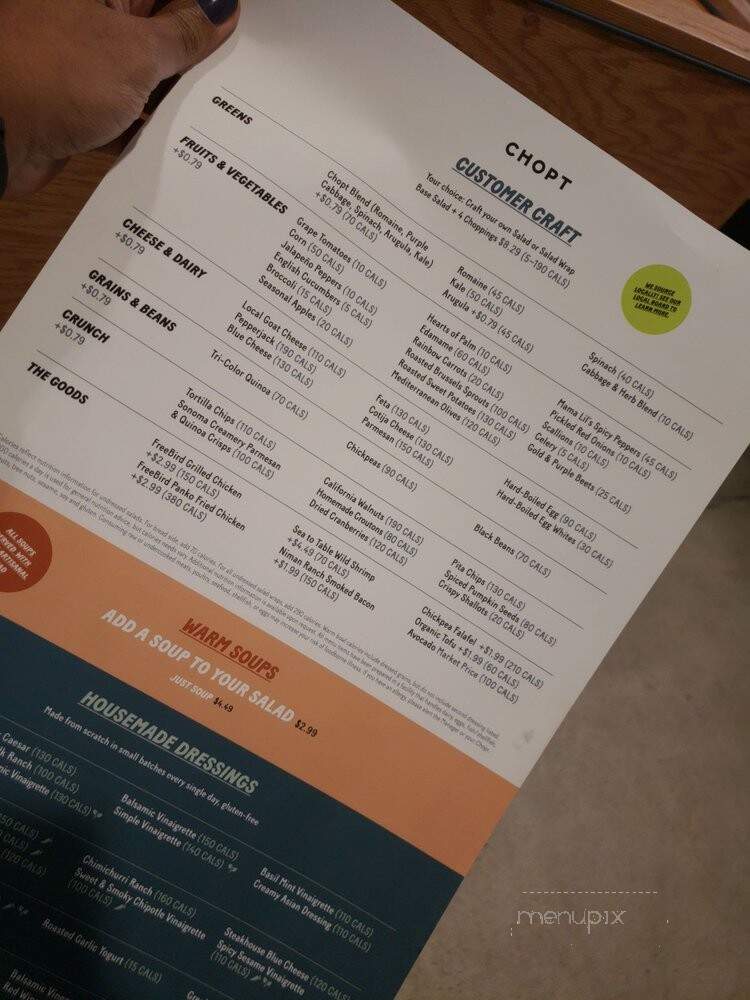 Chopt Creative Salad Co. - Atlanta, GA menu_pic