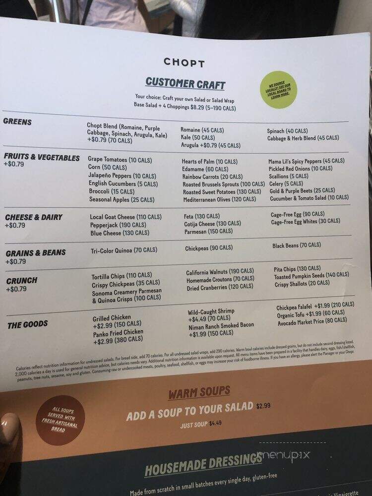 Chopt Creative Salad Co. - Atlanta, GA menu_pic