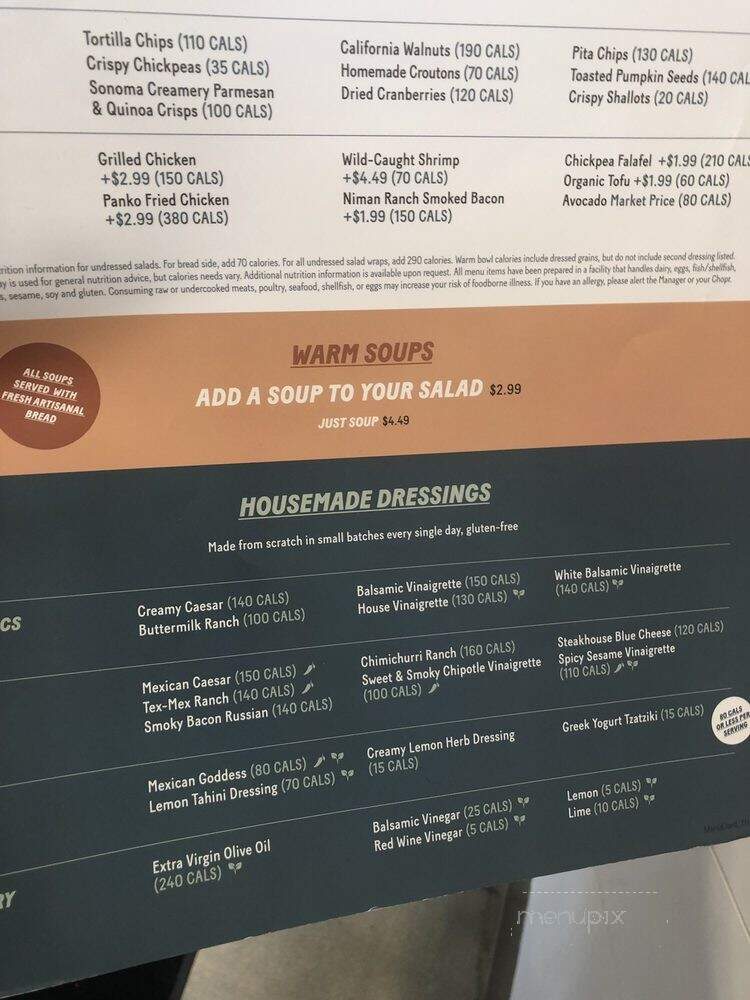 Chopt Creative Salad Co. - Atlanta, GA menu_pic