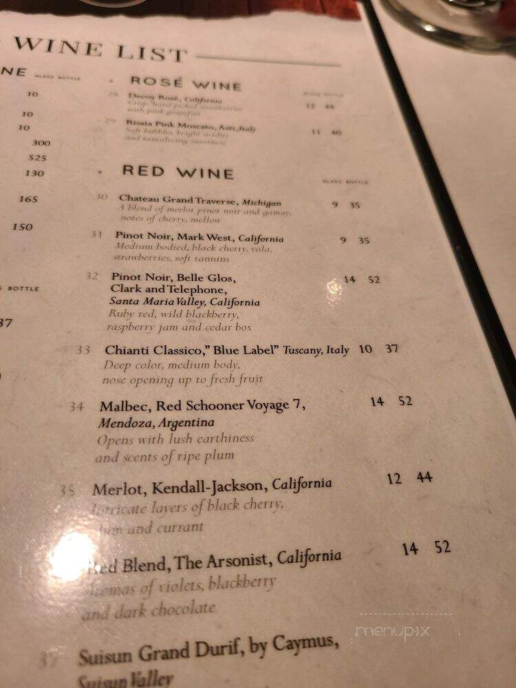 The Motown Bistro - Detroit, MI menu_pic