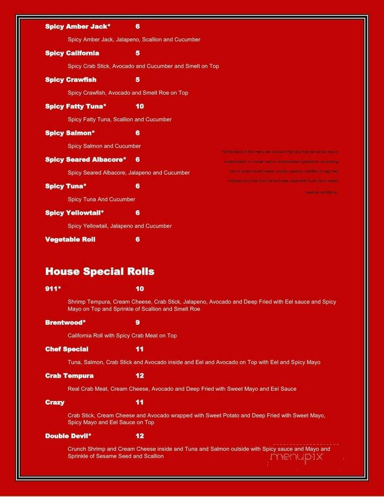 Madai Korean & Sushi - Brentwood, TN menu_pic