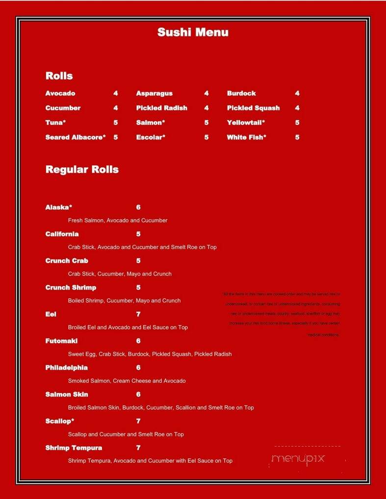 Madai Korean & Sushi - Brentwood, TN menu_pic