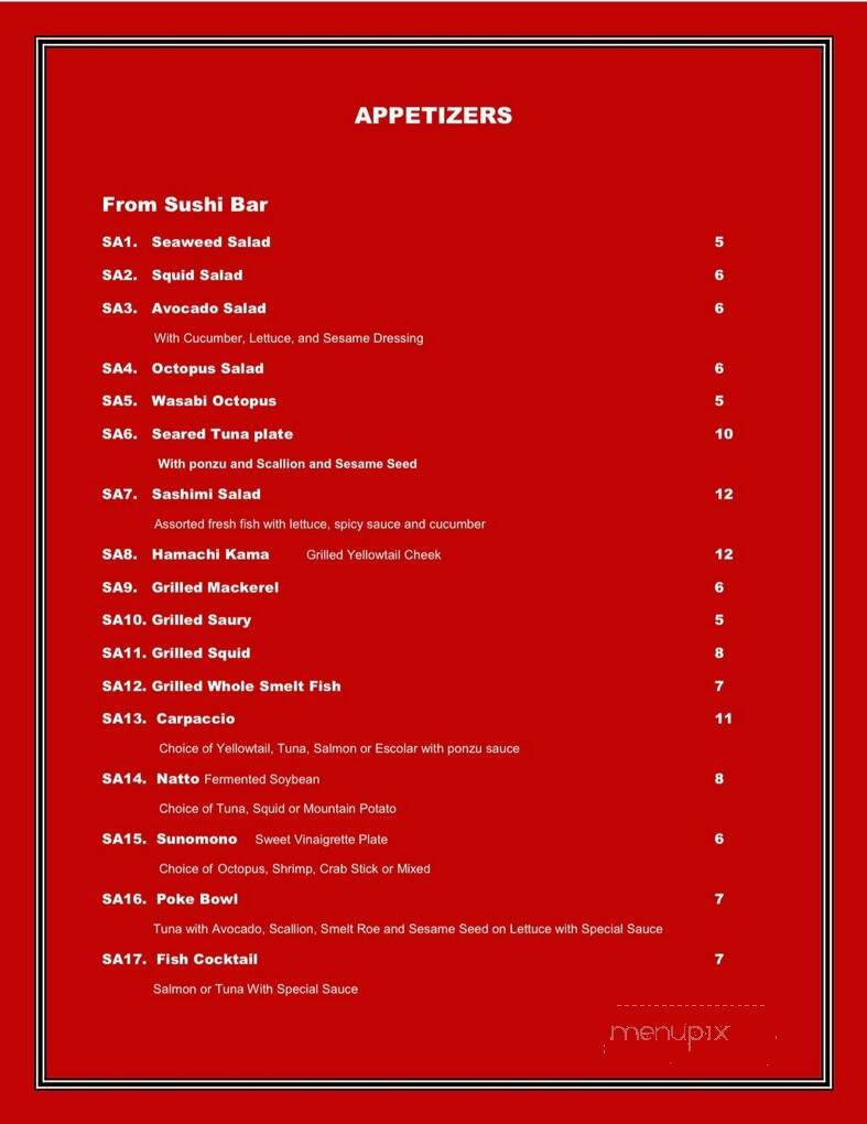Madai Korean & Sushi - Brentwood, TN menu_pic