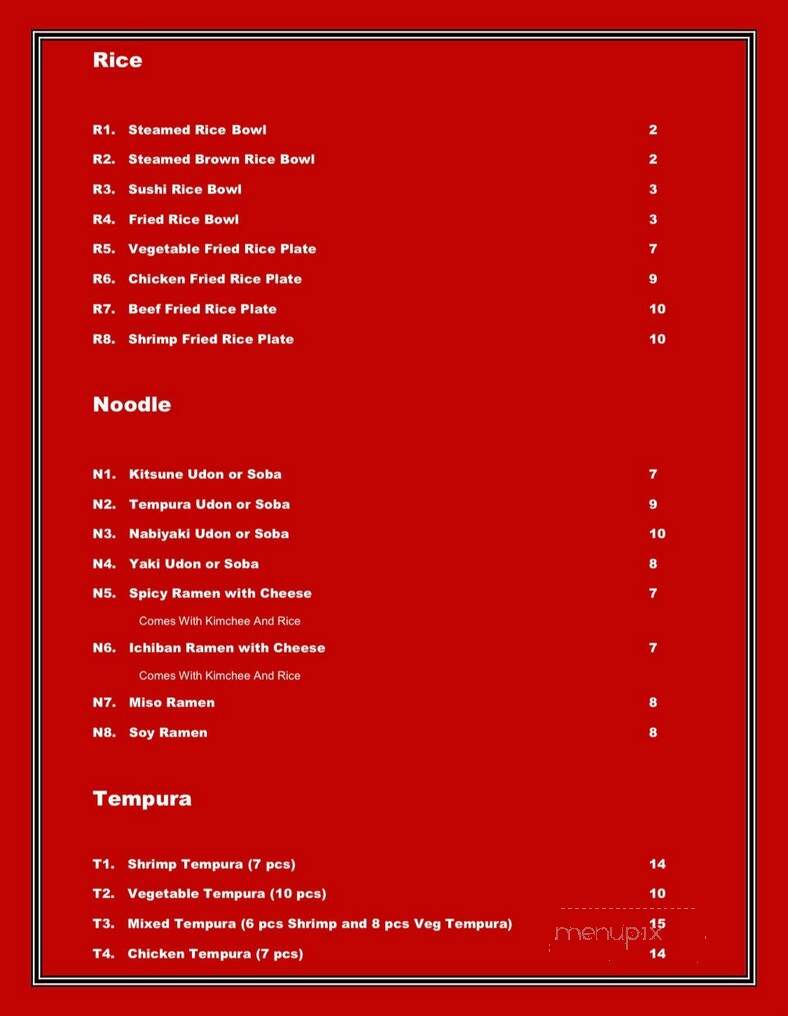 Madai Korean & Sushi - Brentwood, TN menu_pic