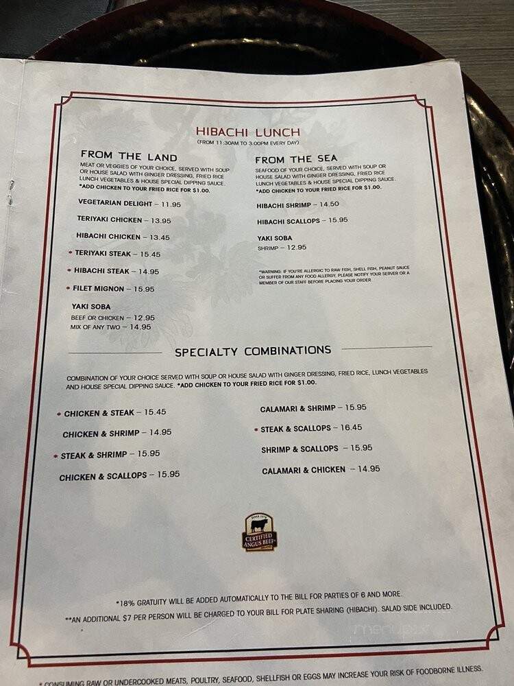 Japan Inn Doral - Miami, FL menu_pic