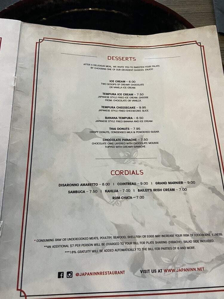 Japan Inn Doral - Miami, FL menu_pic