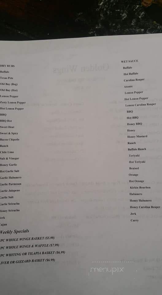Golden Wings by Friarsgate Kitchen - Irmo, SC menu_pic
