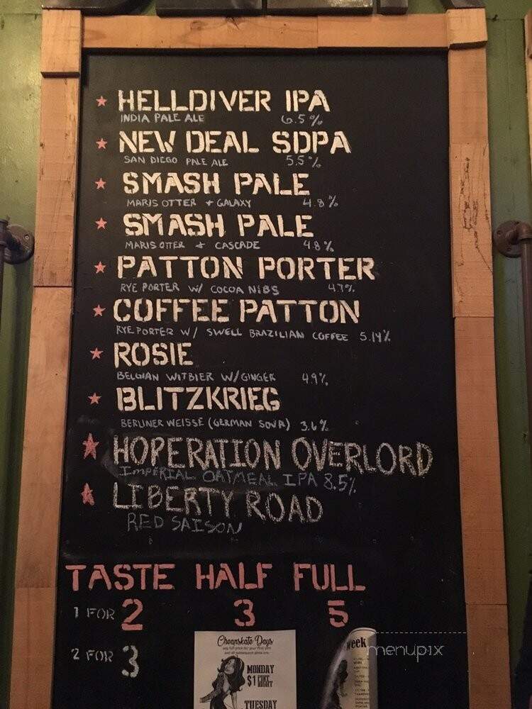 Little Miss Brewing - San Diego, CA menu_pic