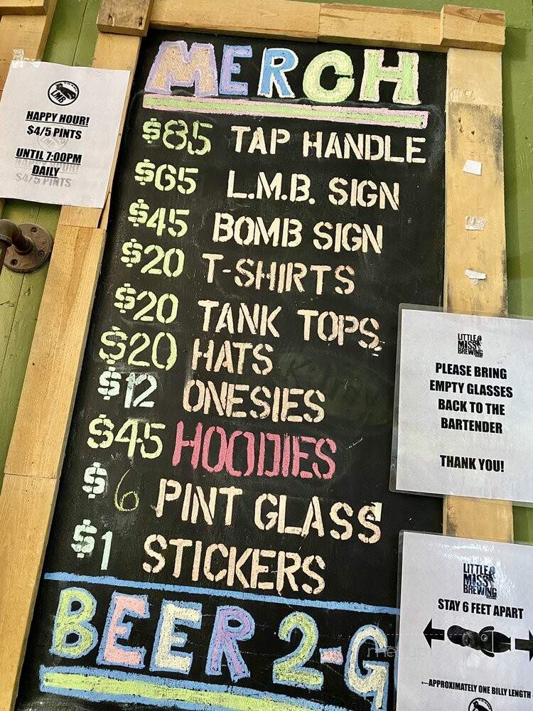Little Miss Brewing - San Diego, CA menu_pic