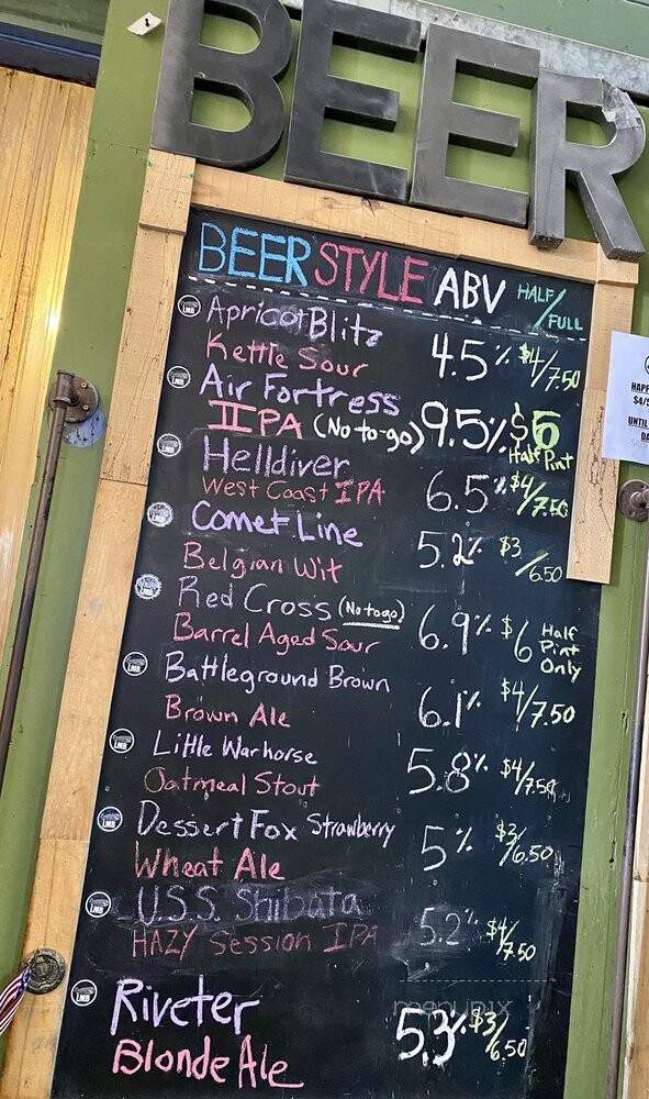 Little Miss Brewing - San Diego, CA menu_pic
