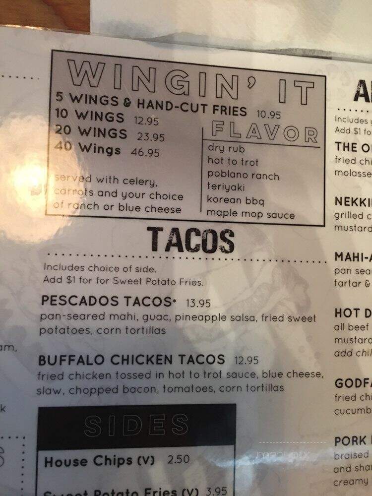 LTO Burger Bar - Greenville, SC menu_pic