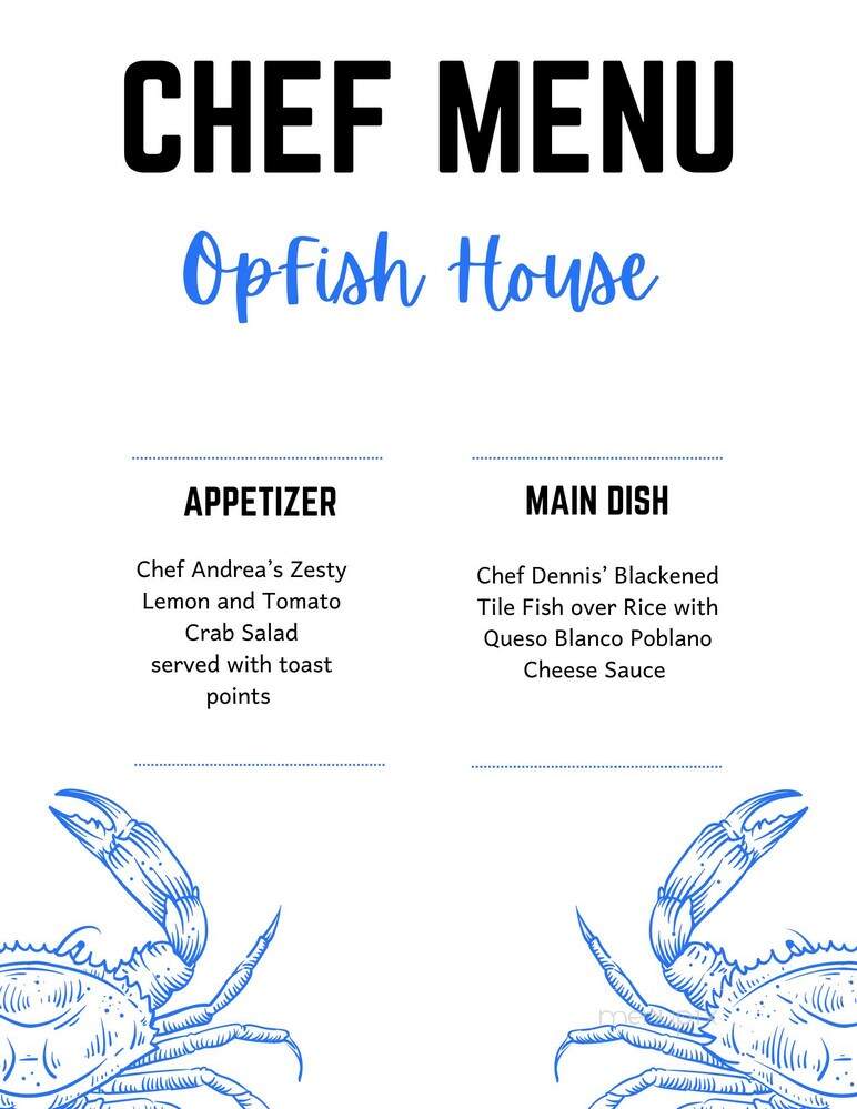 OP Fish House & Oyster Bar - Orange Park, FL menu_pic