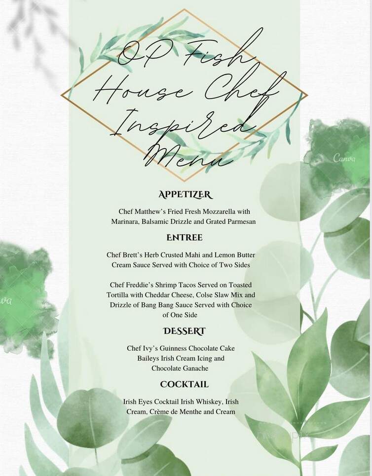 OP Fish House & Oyster Bar - Orange Park, FL menu_pic
